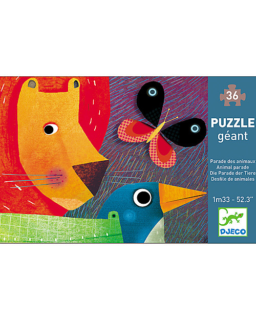 Djeco Giant Puzzle: Animal Parade - 36 pieces Puzzles