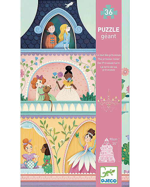 Djeco Giant Puzzle: Princess Tower - 36 pieces Puzzles