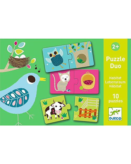 Djeco Habitat Duo Puzzle - 10 puzzles - 2+ years Puzzles