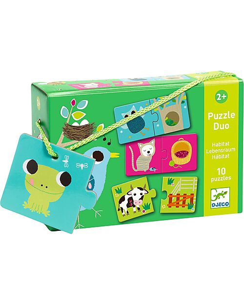 Djeco Habitat Duo Puzzle - 10 puzzles - 2+ years Puzzles