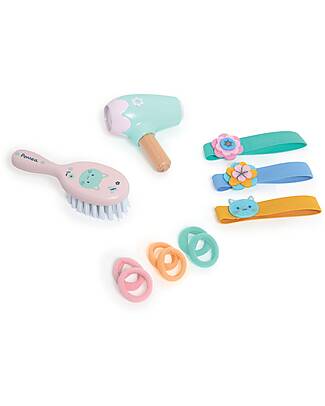 Djeco Hairdressing Set for Creative Play - with FSC® Certified Wood Dolls Accessories