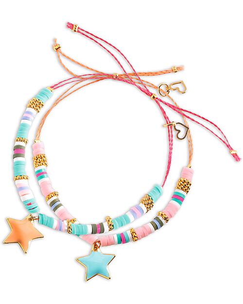 Djeco Heishi Star Box - with Charms and Beads to Create Bracelets Art & Craft Kits