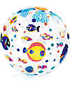 Djeco Inflatable Ball - with Fish - Diameter 35 cm - Perfect for the Beach Beach Toys