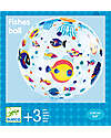 Djeco Inflatable Ball - with Fish - Diameter 35 cm - Perfect for the Beach Beach Toys