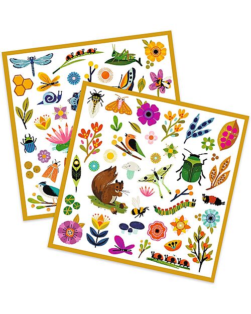 Djeco Kit of 160 Stickers - Garden Theme - from 4 to 7 years Stickers & Stamps Sets