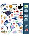 Djeco Kit of 160 Stickers - Ocean Theme - from 4 to 7 years Stickers & Stamps Sets