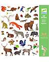 Djeco Kit of 160 Stickers - Theme Fauna - from 4 to 7 years Stickers & Stamps Sets