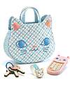 Djeco Kitty Handbag with Phone, Keys, and Watch - From 18 Months Makeup Bags and Pouches