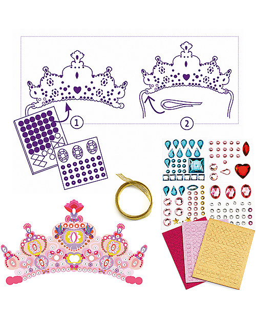 Djeco Like a Princess - Decorate the Tiaras! Creative Toys