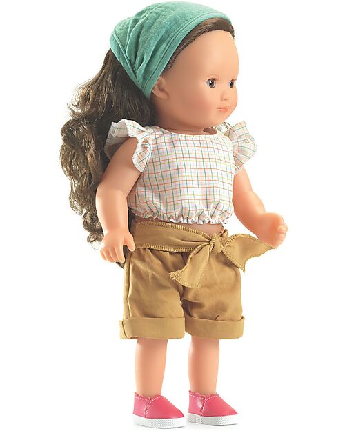 Djeco Lovely Josephine' Doll with Styleable Hair, Clothes, and Accessories - 32 cm Dolls