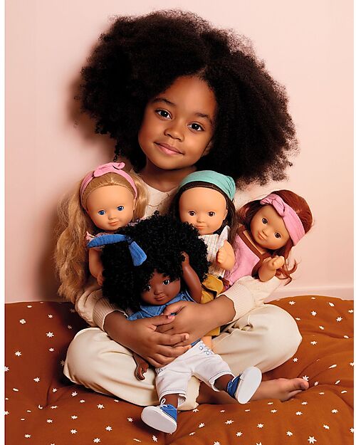 Djeco Lovely Josephine' Doll with Styleable Hair, Clothes, and Accessories - 32 cm Dolls