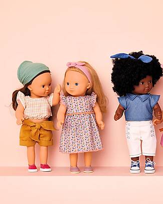 Djeco Lovely Josephine' Doll with Styleable Hair, Clothes, and Accessories - 32 cm Dolls