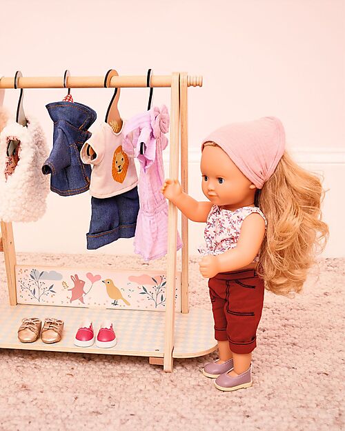 Djeco Lovely Marie' Doll with Styleable Hair, Clothes, and Accessories - 32 cm Dolls