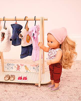 Djeco Lovely Marie' Doll with Styleable Hair, Clothes, and Accessories - 32 cm Dolls