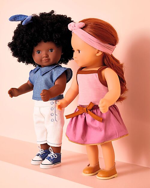 Djeco Lovely Sphie' Doll with Styleable Hair, Clothes, and Accessories - 32 cm Dolls