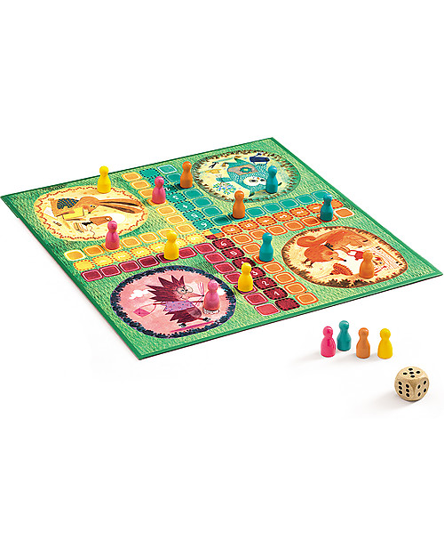 Djeco Ludo Classic Game - Move the Playing Pieces Board Games