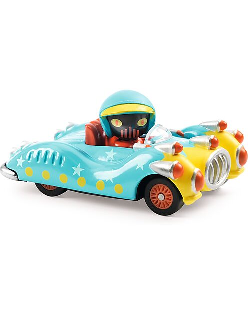 Djeco Macchinina Blue Gun - Crazy Motors - in Metallo Wooden Toy Cars, Trains & Trucks