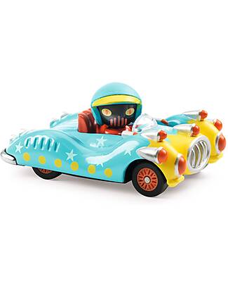 Djeco Macchinina Blue Gun - Crazy Motors - in Metallo Wooden Toy Cars, Trains & Trucks