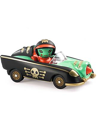 Djeco Macchinina Pirate Wheels - Crazy Motors - in Metallo Wooden Toy Cars, Trains & Trucks