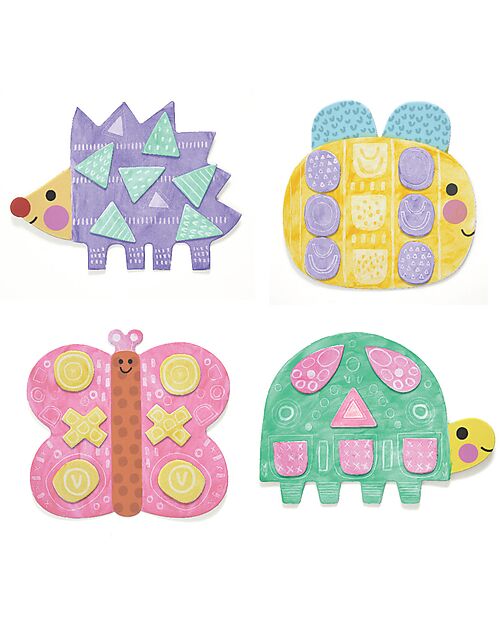 Djeco Magic Finger Painting Set – Small Shapes – Certified Paper and Cardboard – 18+ Months Draw And Color