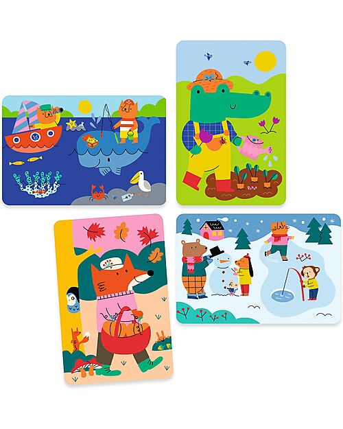 Djeco Magic Water Colouring - 4 Seasons Draw And Color