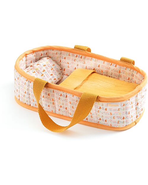 Djeco Mini Doll Sasha and Cradle - Pomea Collection - 20 cm Dolls