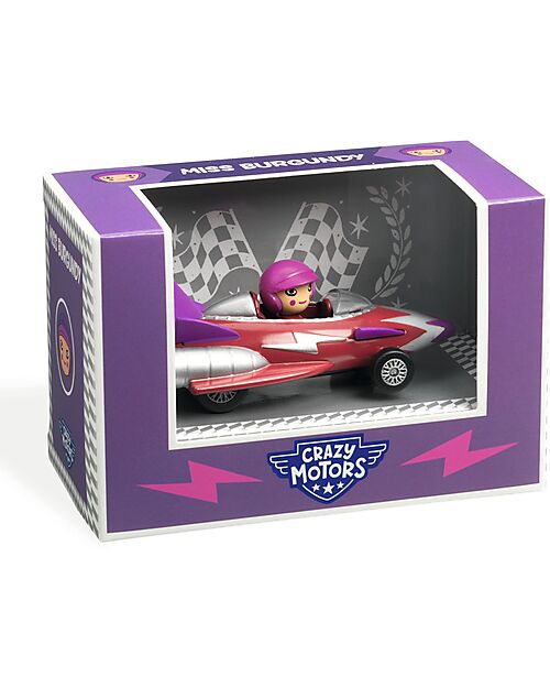 Djeco Miss Burgundy toy car - Crazy Motors - in Metal Wooden Toy Cars, Trains & Trucks
