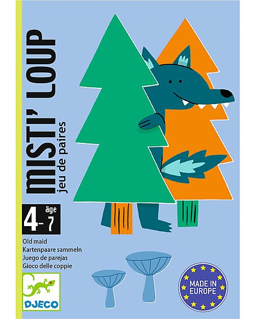 Djeco Misti'Loup Memory Game - 33 Cards - Recycled Cardboard - Ages 4+ Memory Games