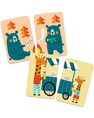 Djeco Misti'Loup Memory Game - 33 Cards - Recycled Cardboard - Ages 4+ Memory Games