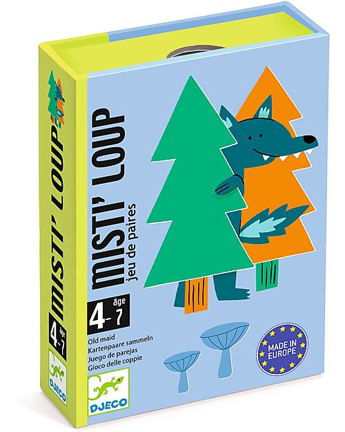Djeco Misti'Loup Memory Game - 33 Cards - Recycled Cardboard - Ages 4+ Memory Games