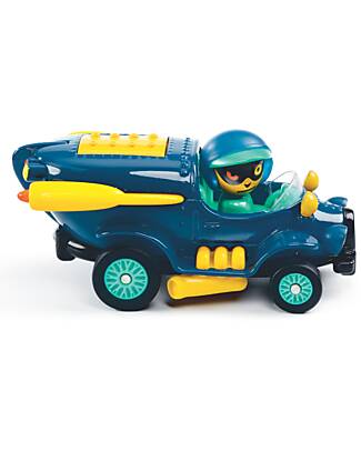 Djeco Navy Flying' Toy Car - Vehicle with Wings and Suspension Wooden Toy Cars, Trains & Trucks