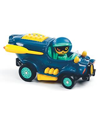 Djeco Navy Flying' Toy Car - Vehicle with Wings and Suspension Wooden Toy Cars, Trains & Trucks