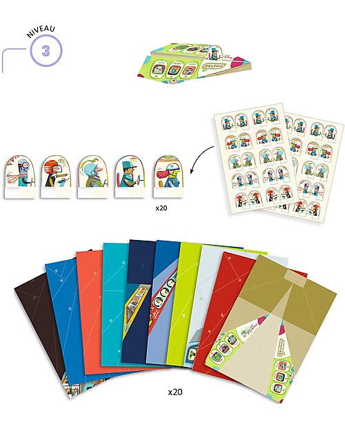 Djeco Origami - Create 20 Different Paper Airplanes - for ages 7 to 12 Art & Craft Kits
