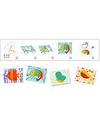 Djeco Painting kit Squirt and Spread - No Mess! Draw And Color