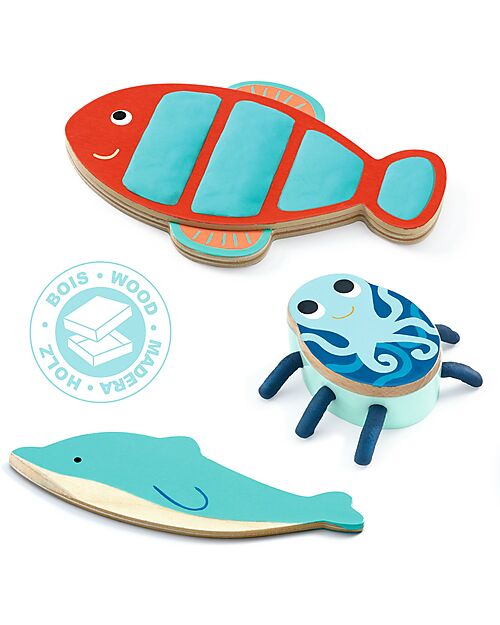 Djeco Play Dough Set - My Sea Creatures Creative Toys