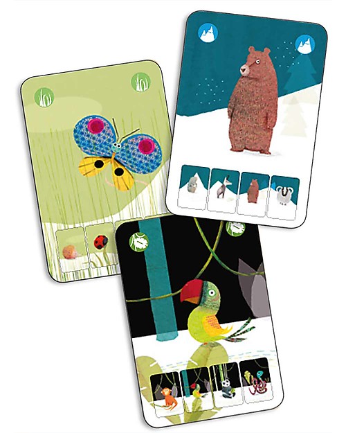 Djeco Playing Cards, Mini Nature - Quartet's Game Board Games