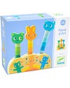 Djeco Pop up Toy Pipop Pidoo - Push the Animal Down for Bouncing Wooden Animals