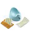 Djeco Potty Set with Wipes for Pomea Doll - Aqua Green - Learning by Playing Dolls Accessories