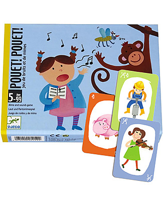 Djeco Pouet Pouet Playing Cards - Charades Game Creative Toys