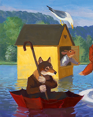 Djeco Puzzle Gallery: Summer Lake - 350 pieces Montessori Toys