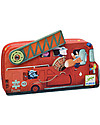 Djeco Puzzle the Fire Truck - 16 pieces - Lovely Shaped Box Puzzles