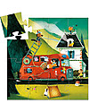 Djeco Puzzle the Fire Truck - 16 pieces - Lovely Shaped Box Puzzles