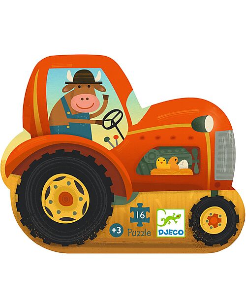 Djeco Puzzle -The tractor - 16 pieces Puzzles