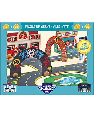 Djeco Puzzl'Up City - Floor Puzzle - 33 Pieces - Ages 3+ Playmats