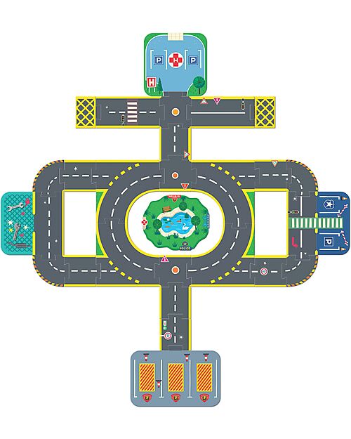 Djeco Puzzl'Up City - Floor Puzzle - 33 Pieces - Ages 3+ Playmats