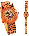 Djeco Quartz Watch - Tiger - Orange - Water Resistant Watches