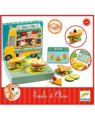 Djeco Role Play, Emile and Olive - Wood Pretend Play