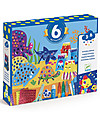 Djeco Seaside Delight Activity Set - Collage + Colouring + Mosaic Creative Toys