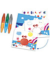 Djeco Seaside Delight Activity Set - Collage + Colouring + Mosaic Creative Toys