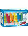 Djeco Set of 6 Finger Paint Tubes - 75ml - Non-Toxic and Washable Paints Draw And Color